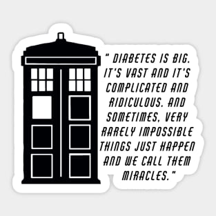 Diabetes Miracles - Black Text Sticker